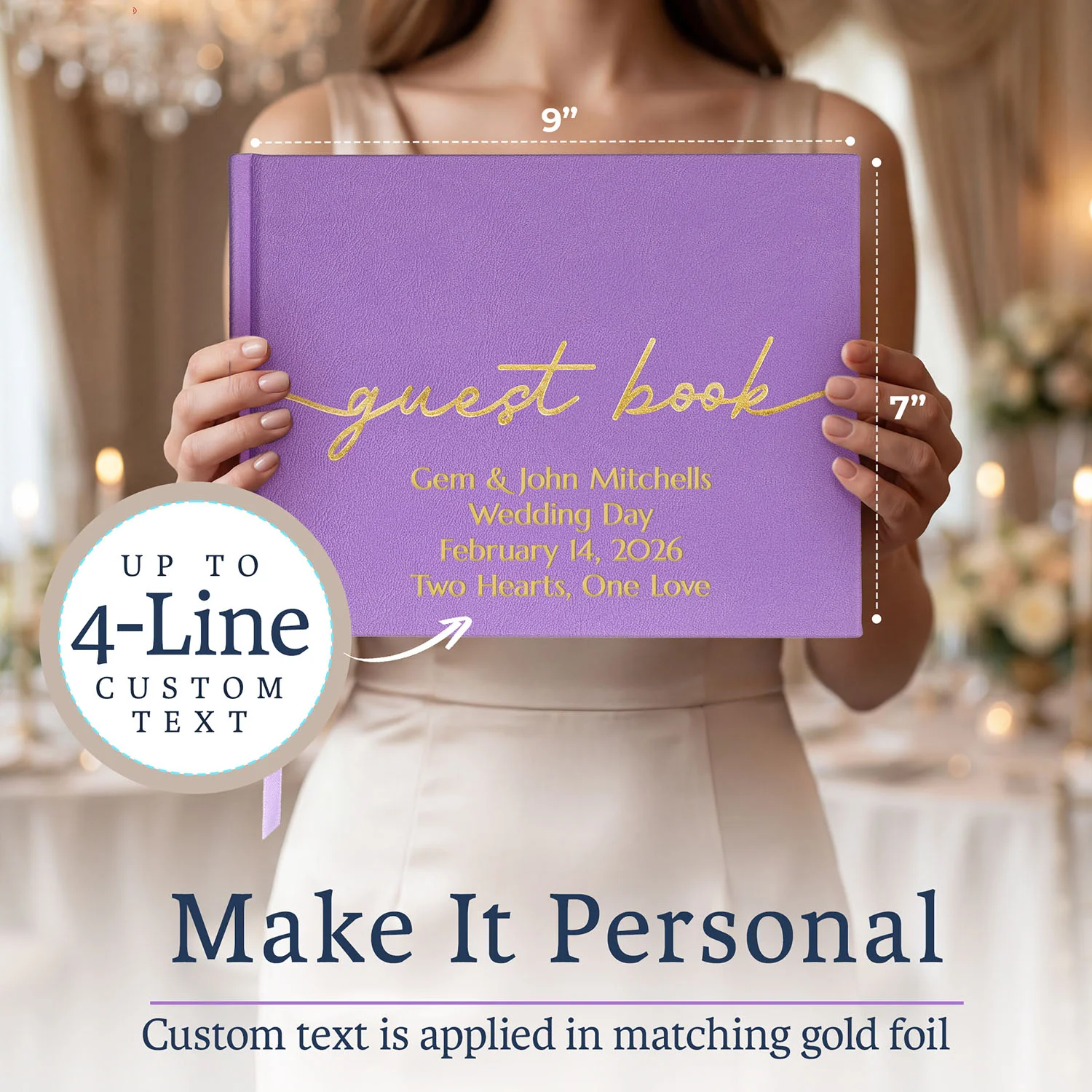 All Occasion Guestbook - Lavender Purple